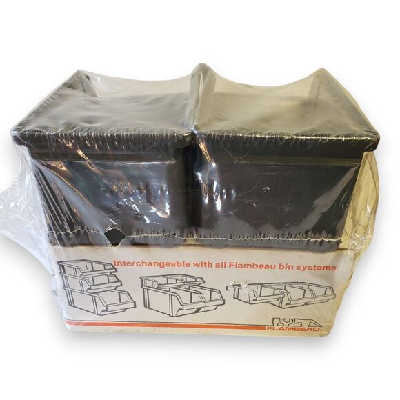 1985 Flambeau Stackable Storage Bins (4-Pack) Model 44000 Sealed, Mountable NOS - Picture 3 of 14